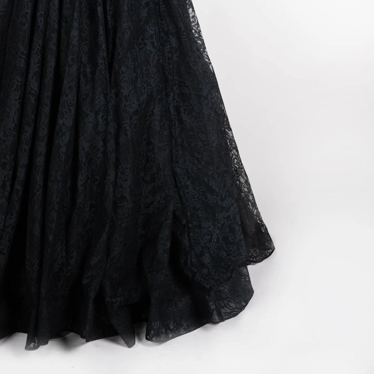 Black Gothic Off-Shoulder Lace Long Sleeves Wedding Dress SW557 Sheer Fairy