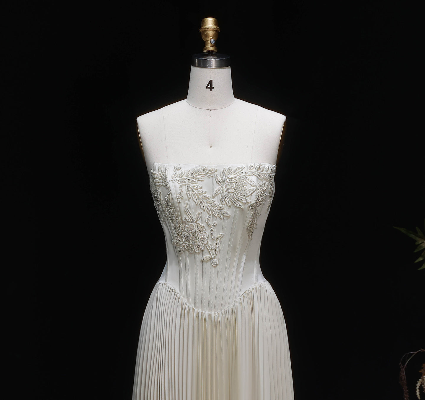 Strapless Empire-Waist Column Wedding Dress SW585 Sheer Fairy
