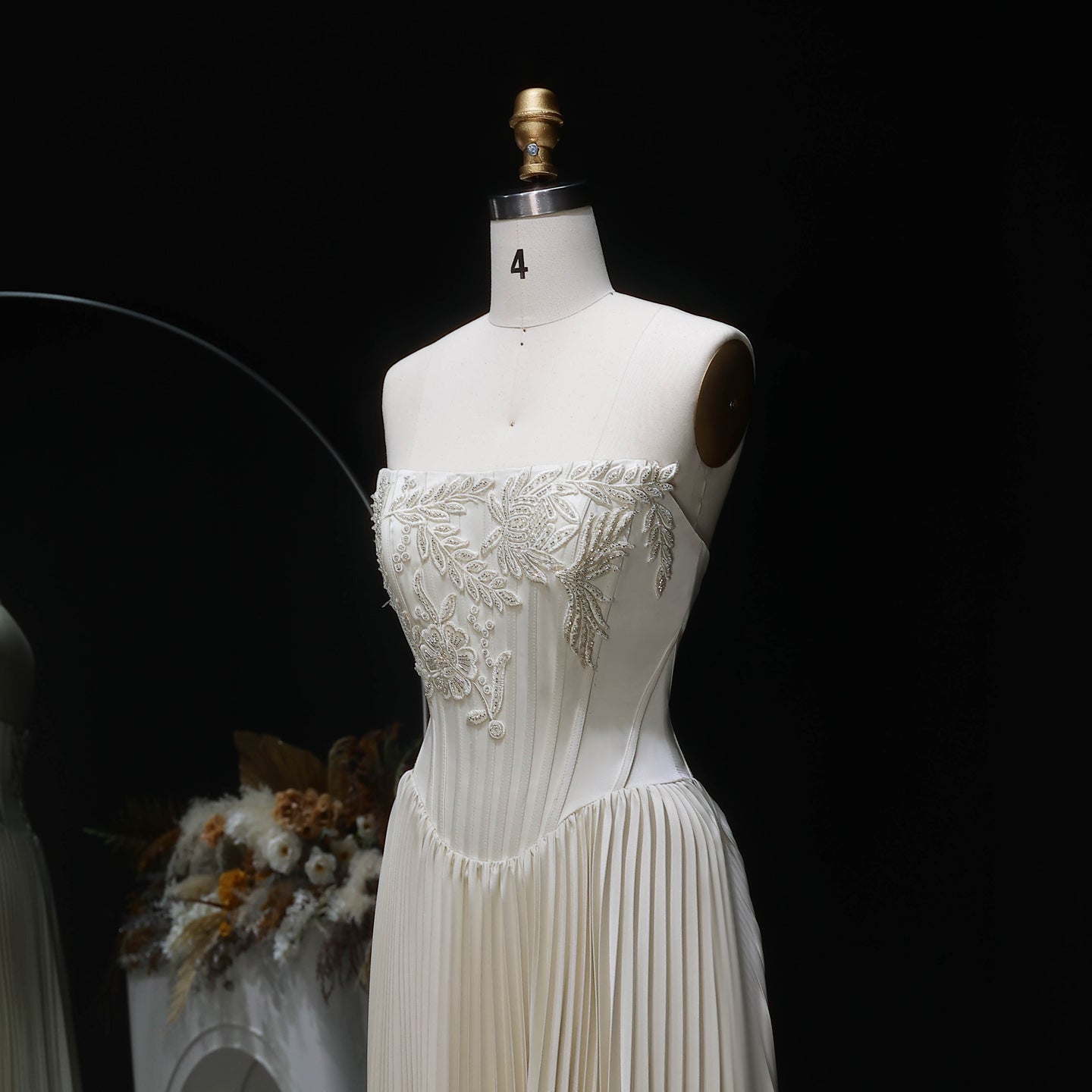 Strapless Empire-Waist Column Wedding Dress SW585 Sheer Fairy