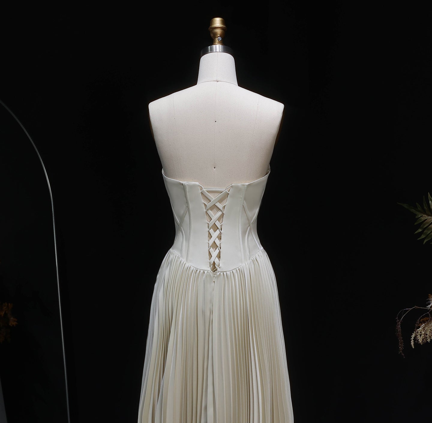 Strapless Empire-Waist Column Wedding Dress SW585 Sheer Fairy