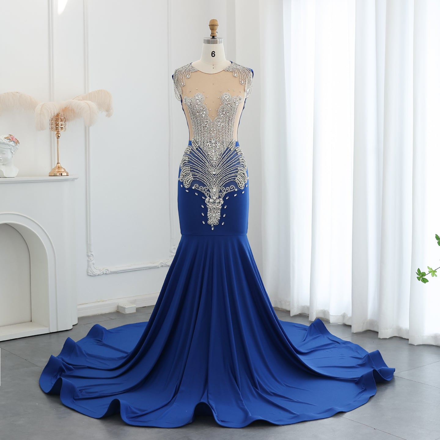 Luxury Crystal Mermaid Prom Dresses 2025 for Black Girls Graduation Party