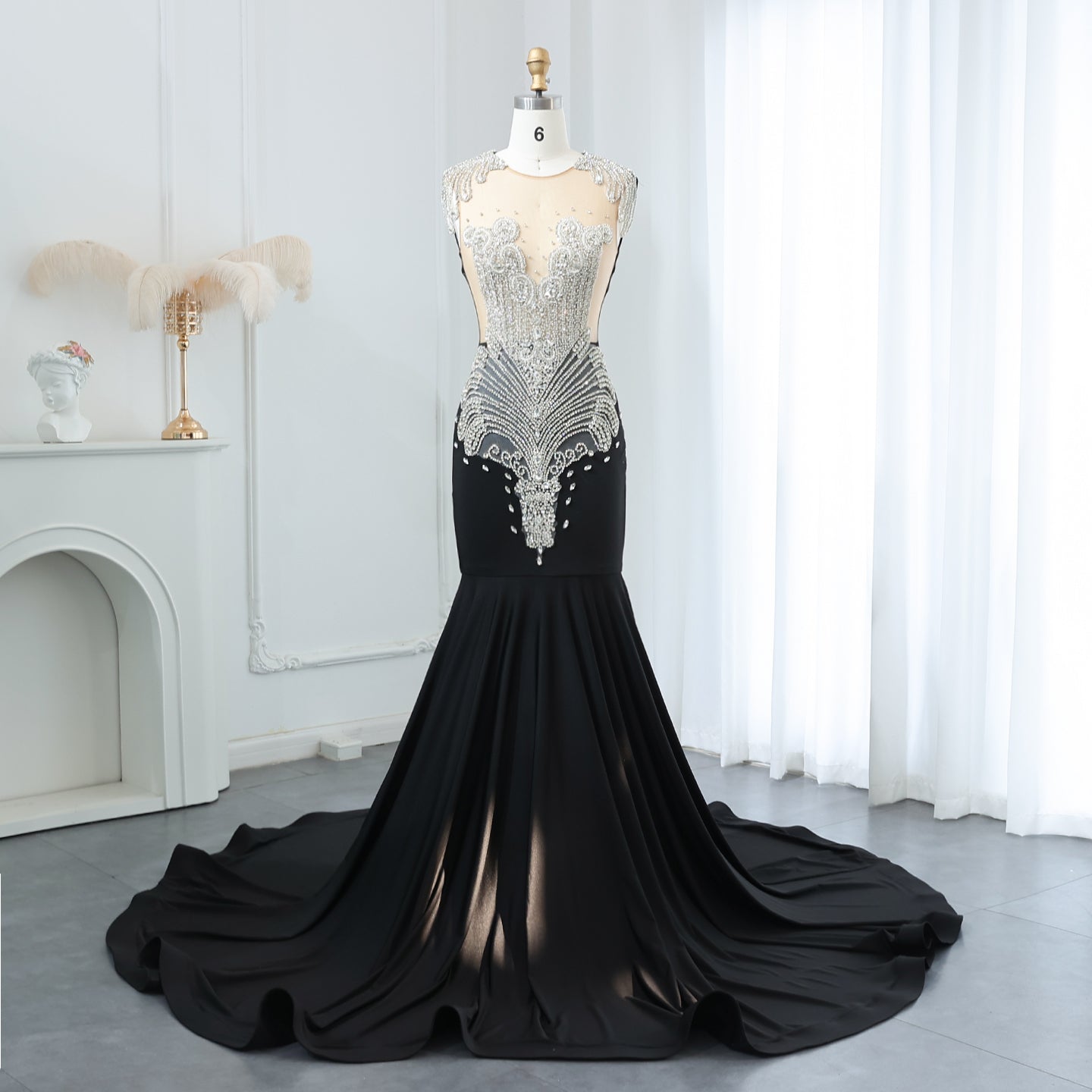 Luxury Crystal Mermaid Prom Dresses 2025 for Black Girls Graduation Party