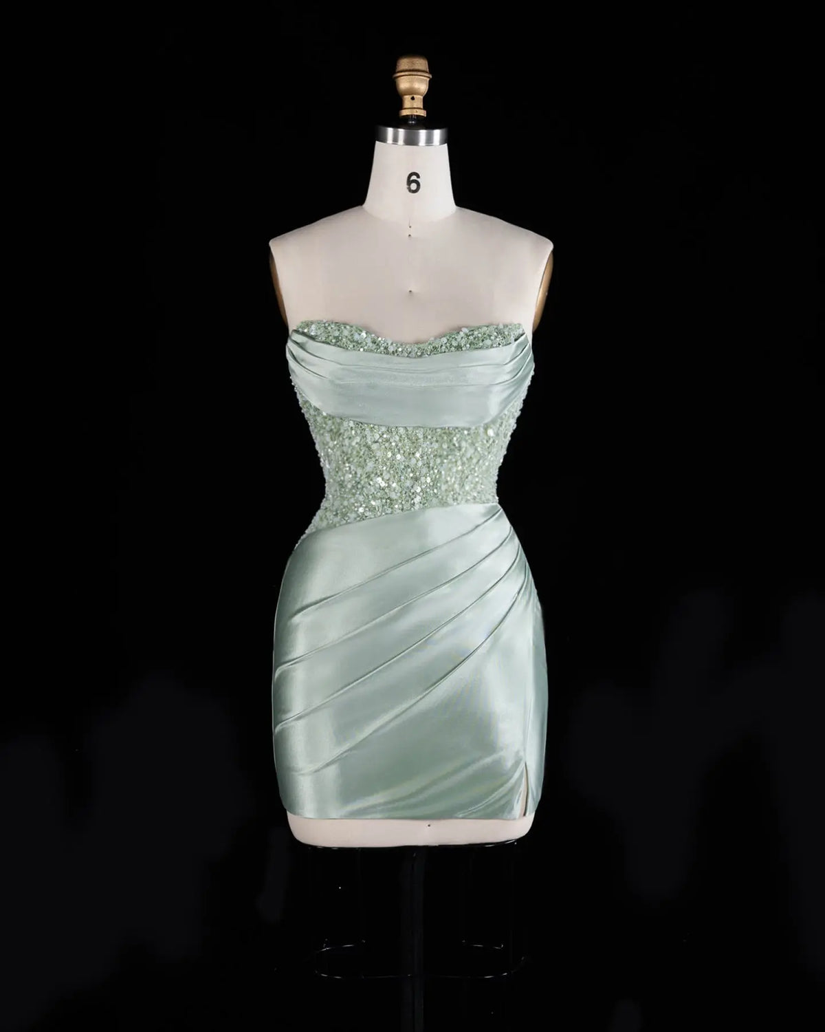 Exquisite Green Strapless Short Homecoming Dress Sheer Fairy