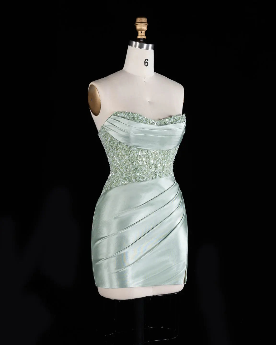 Exquisite Green Strapless Short Homecoming Dress Sheer Fairy