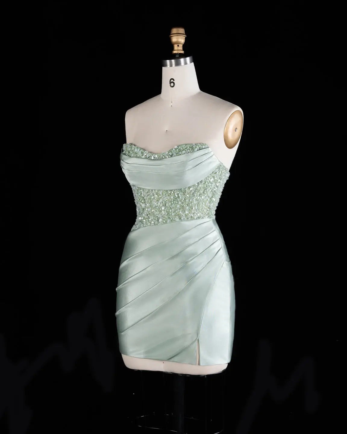 Exquisite Green Strapless Short Homecoming Dress Sheer Fairy