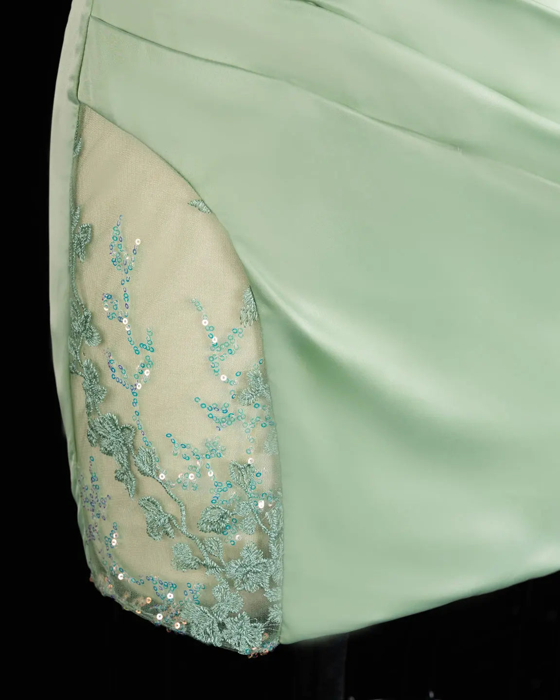 Sage Green Satin Strapless Sheath Mini Homecoming Dress RM173 Sheer Fairy