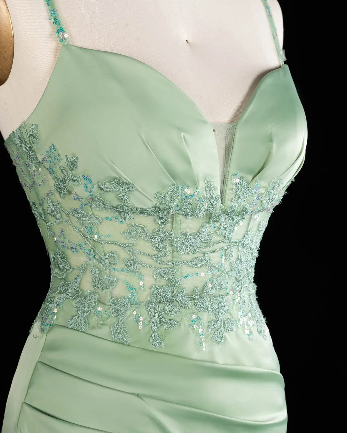 Sage Green Satin Strapless Sheath Mini Homecoming Dress RM173 Sheer Fairy
