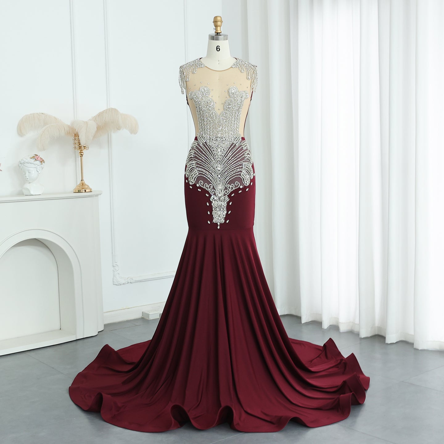 Luxury Crystal Mermaid Prom Dresses 2025 for Black Girls Graduation Party