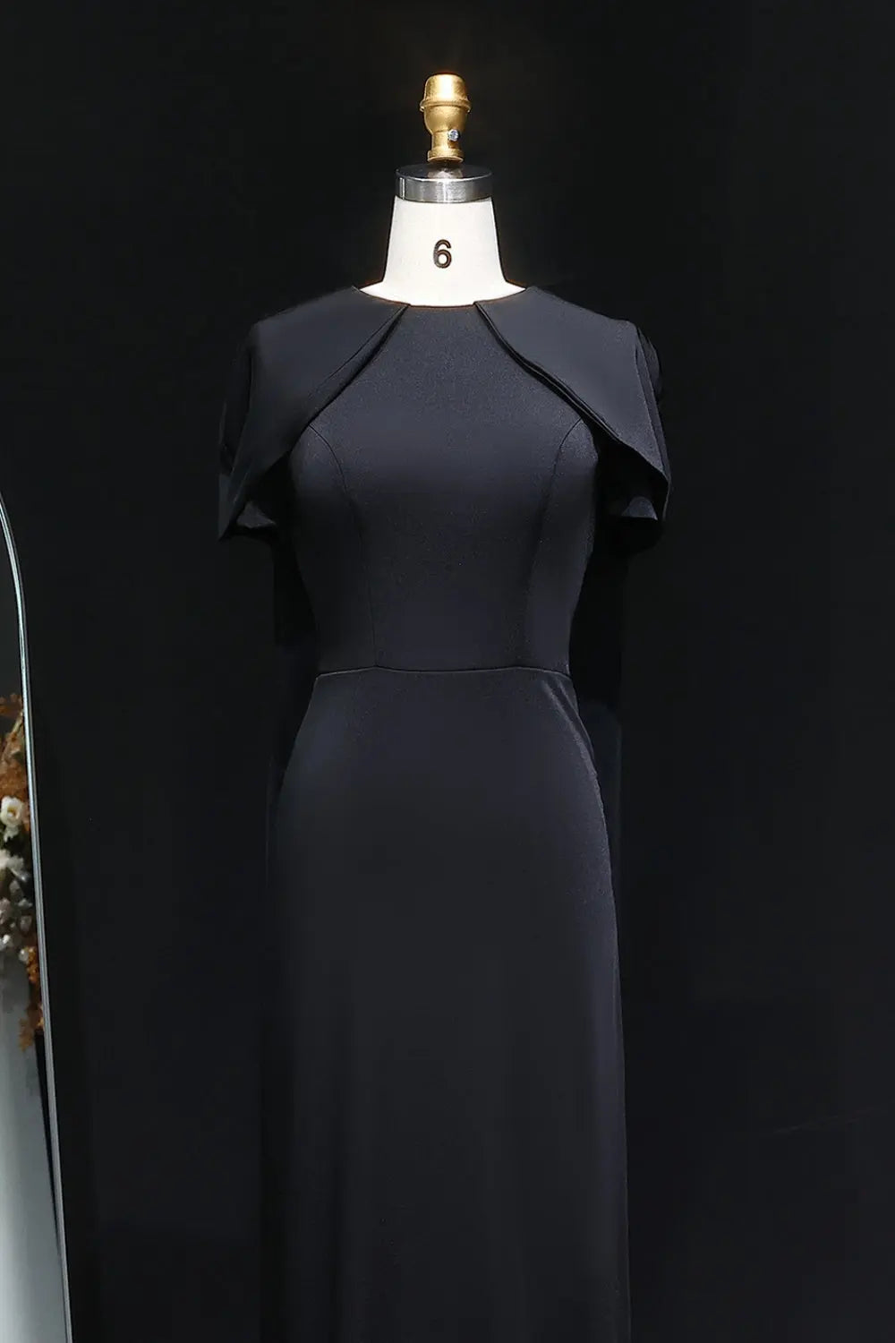 Simple Lilac Straight Evening Dress with Cape SF033 Sheer Fairy