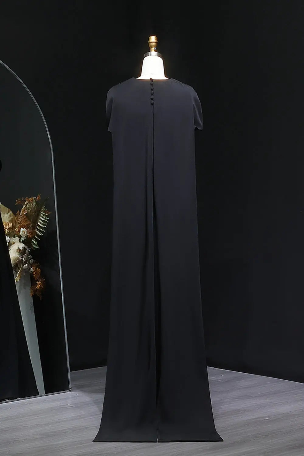 Simple Lilac Straight Evening Dress with Cape SF033 Sheer Fairy
