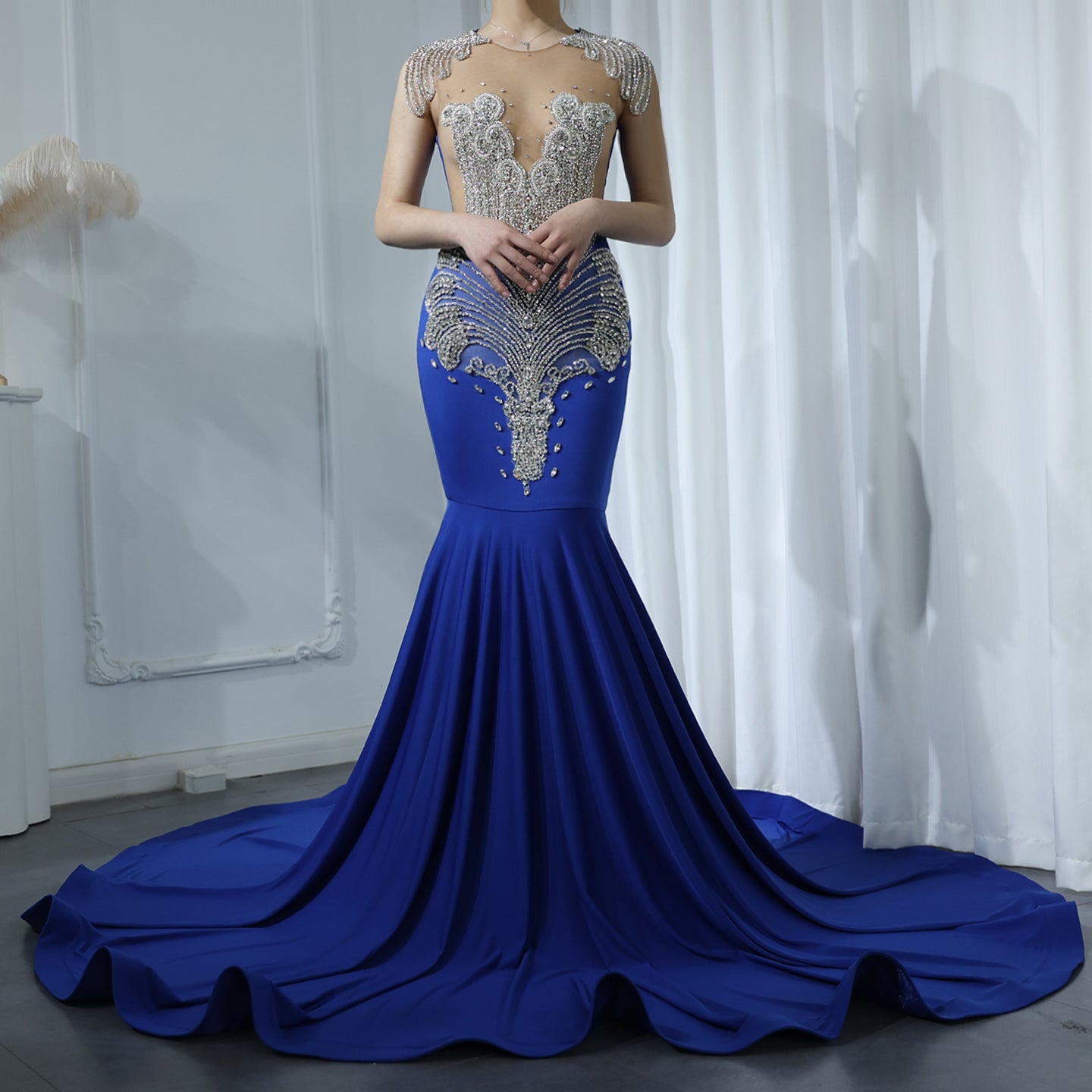 Luxury Crystal Mermaid Prom Dresses 2025 for Black Girls Graduation Party