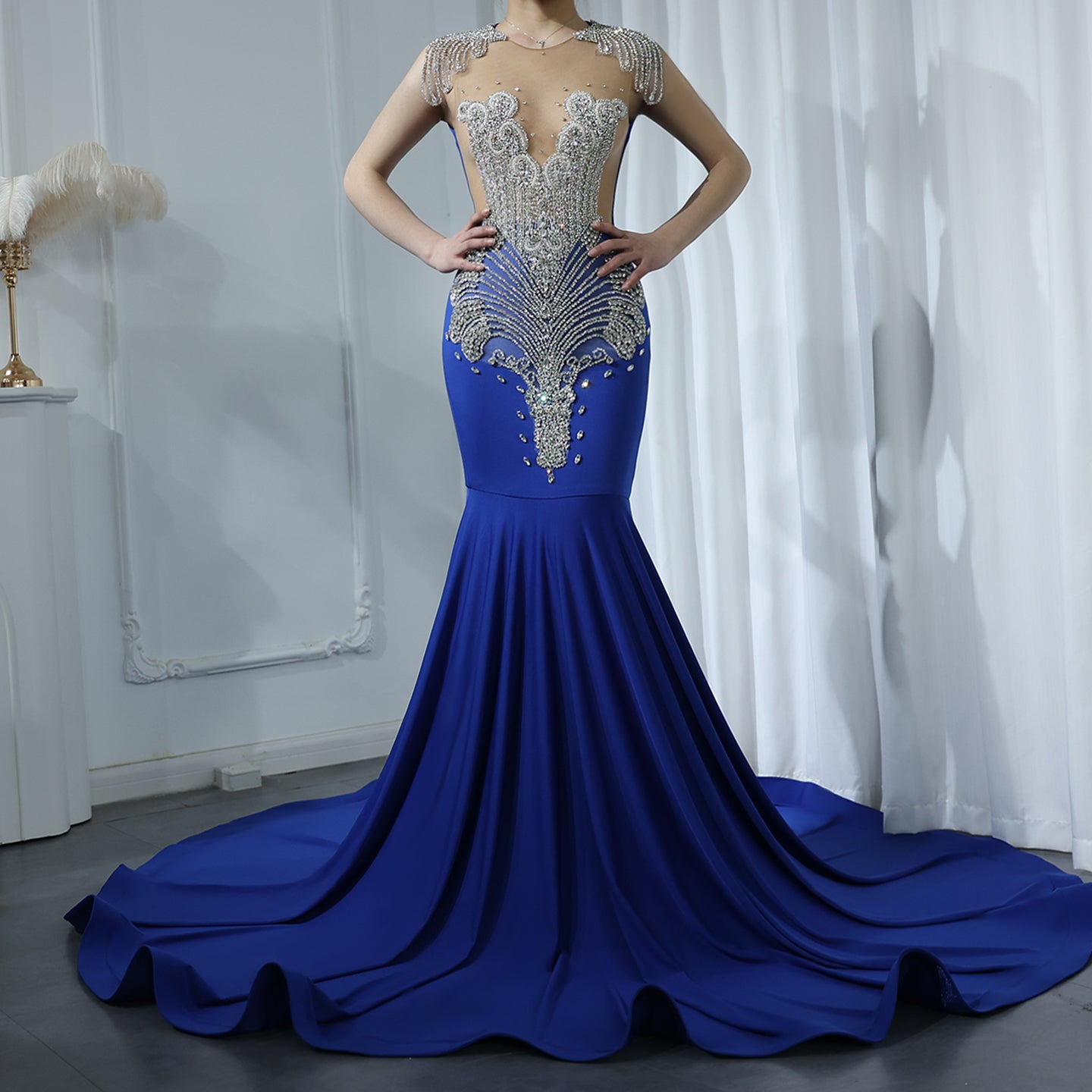 Luxury Crystal Mermaid Prom Dresses 2025 for Black Girls Graduation Party
