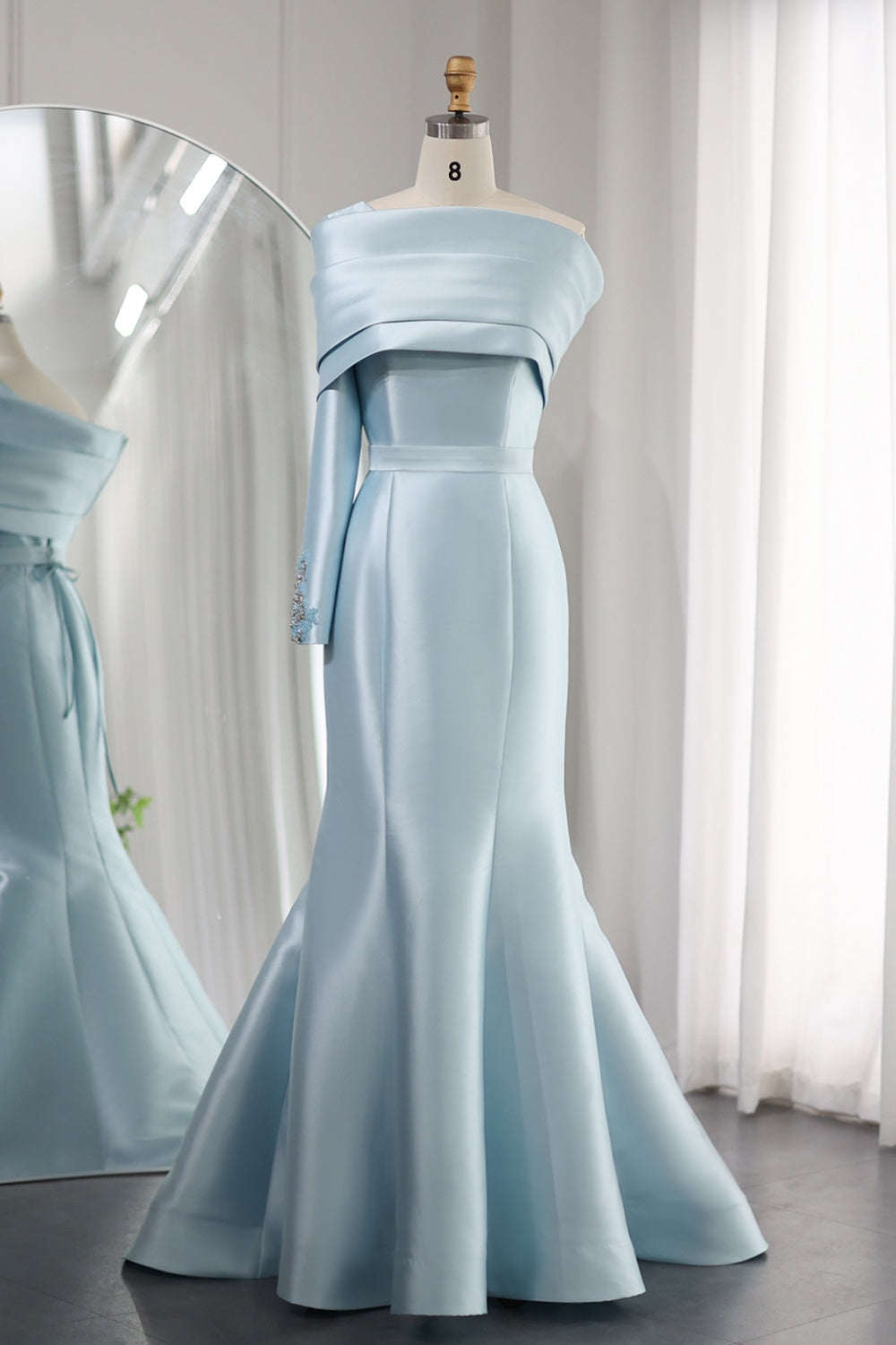 Elegant Yellow One Shoulder Mermaid Evening Dress SS414 Sheer Fairy