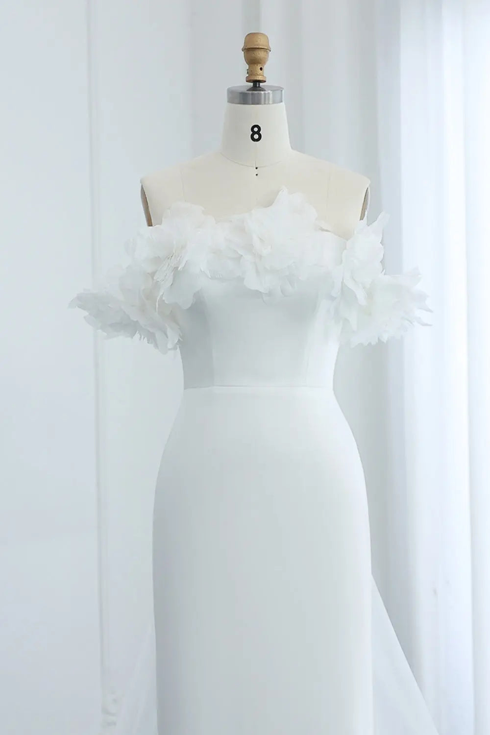 Elegant 3D Flowers Light Yellow Evening Dress with Overskirt SF013 Sheer Fairy