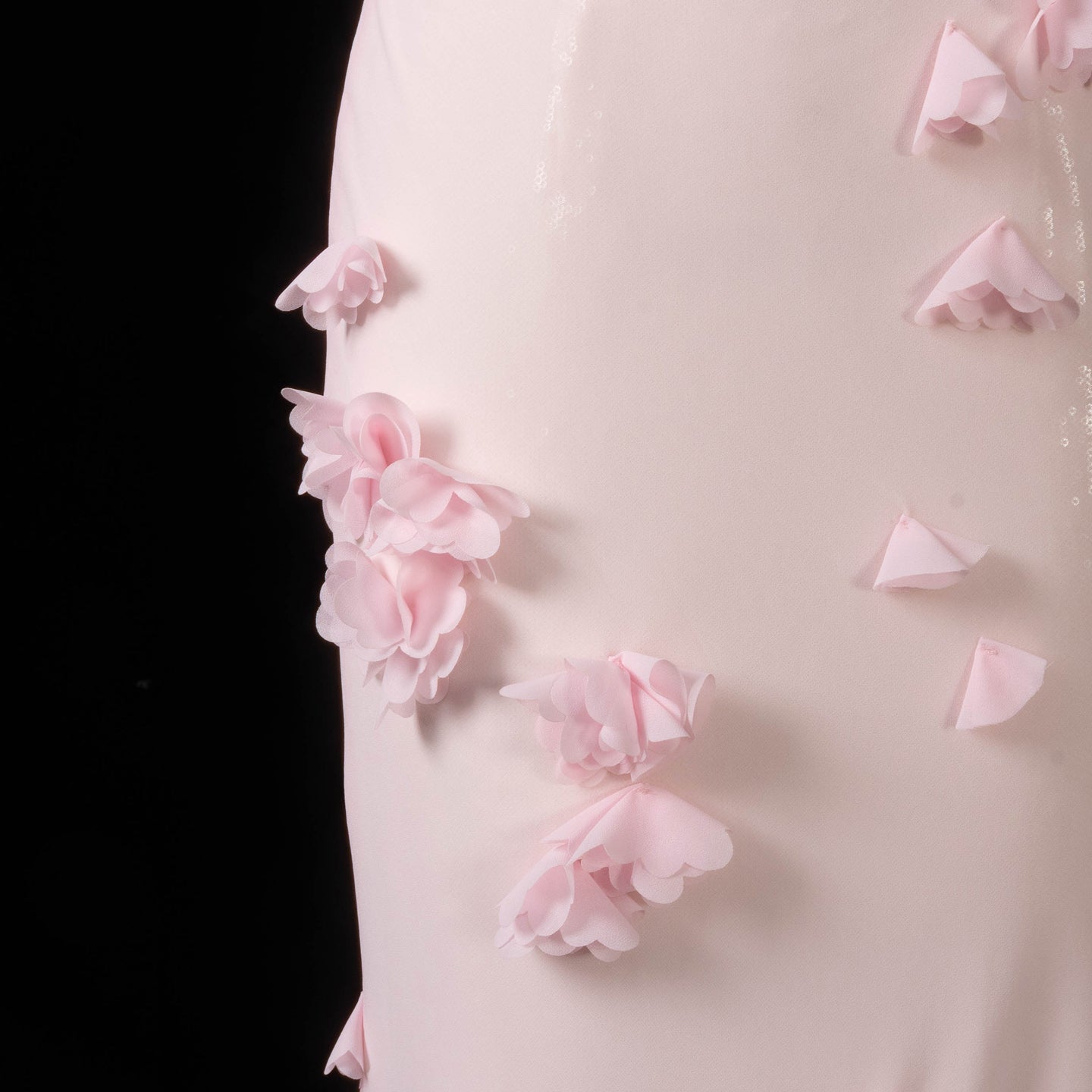 Light Yellow 3D Floral Chiffon Mermaid Evening Dress SF438 Sheer Fairy