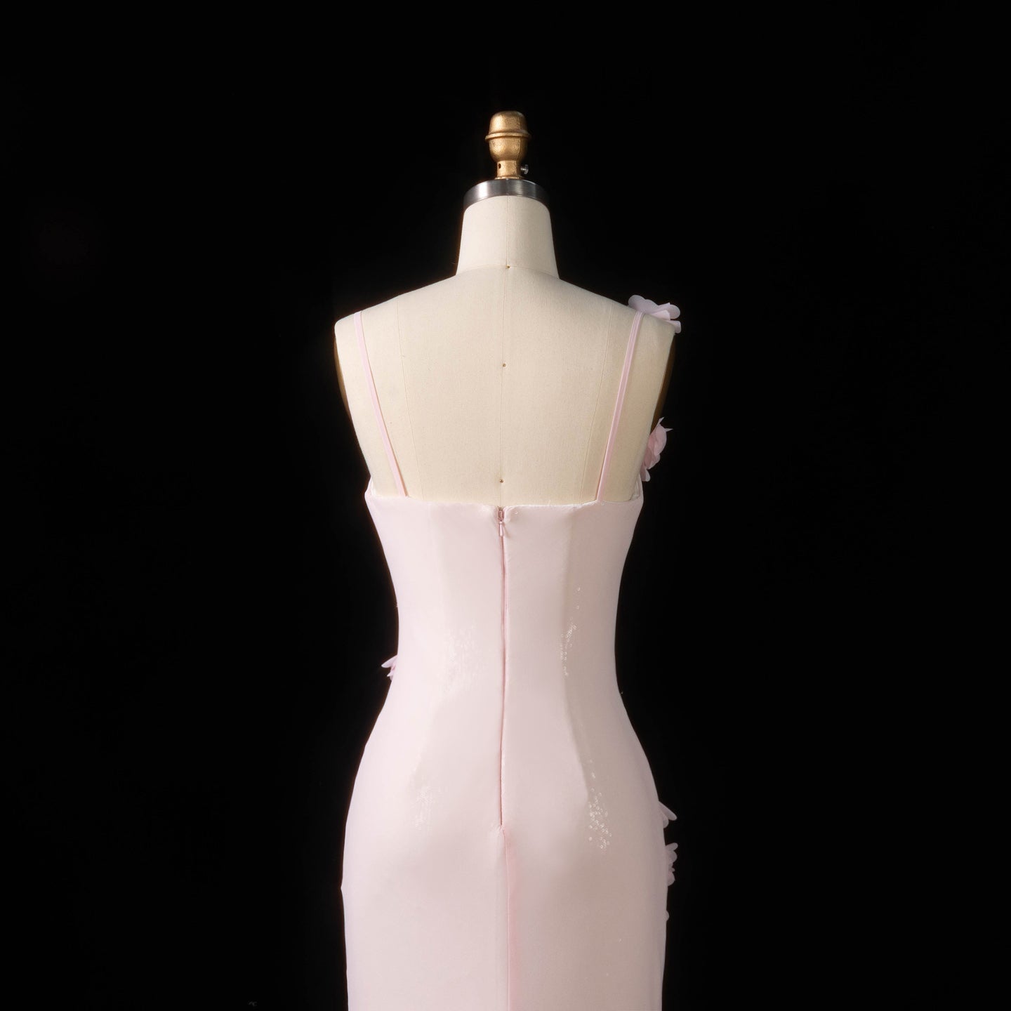 Light Yellow 3D Floral Chiffon Mermaid Evening Dress SF438 Sheer Fairy