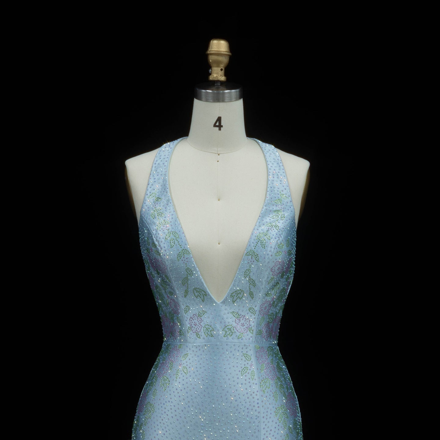 Romantic Light Blue Open Back Prom Dress with Slit SH185 Sheer Fairy