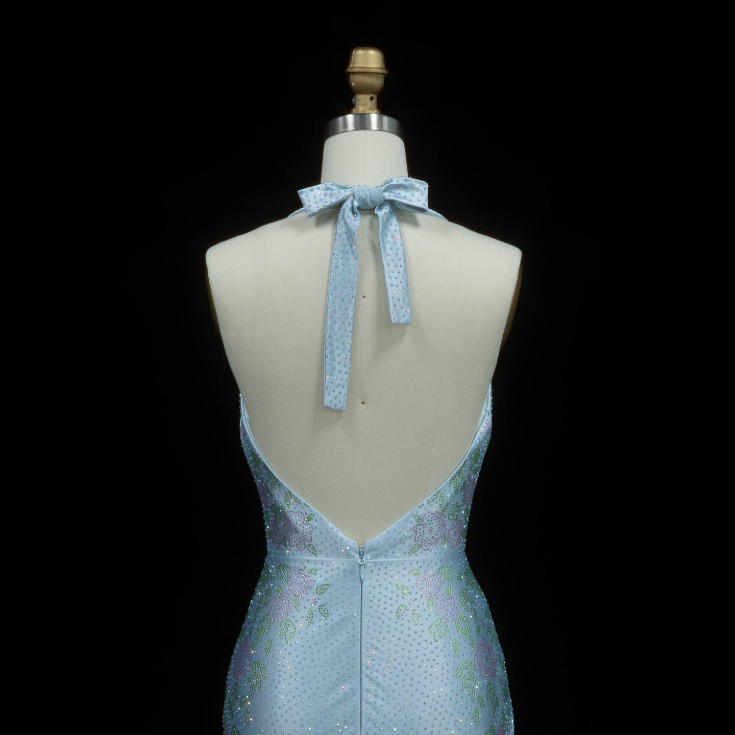 Romantic Light Blue Open Back Prom Dress with Slit SH185 Sheer Fairy
