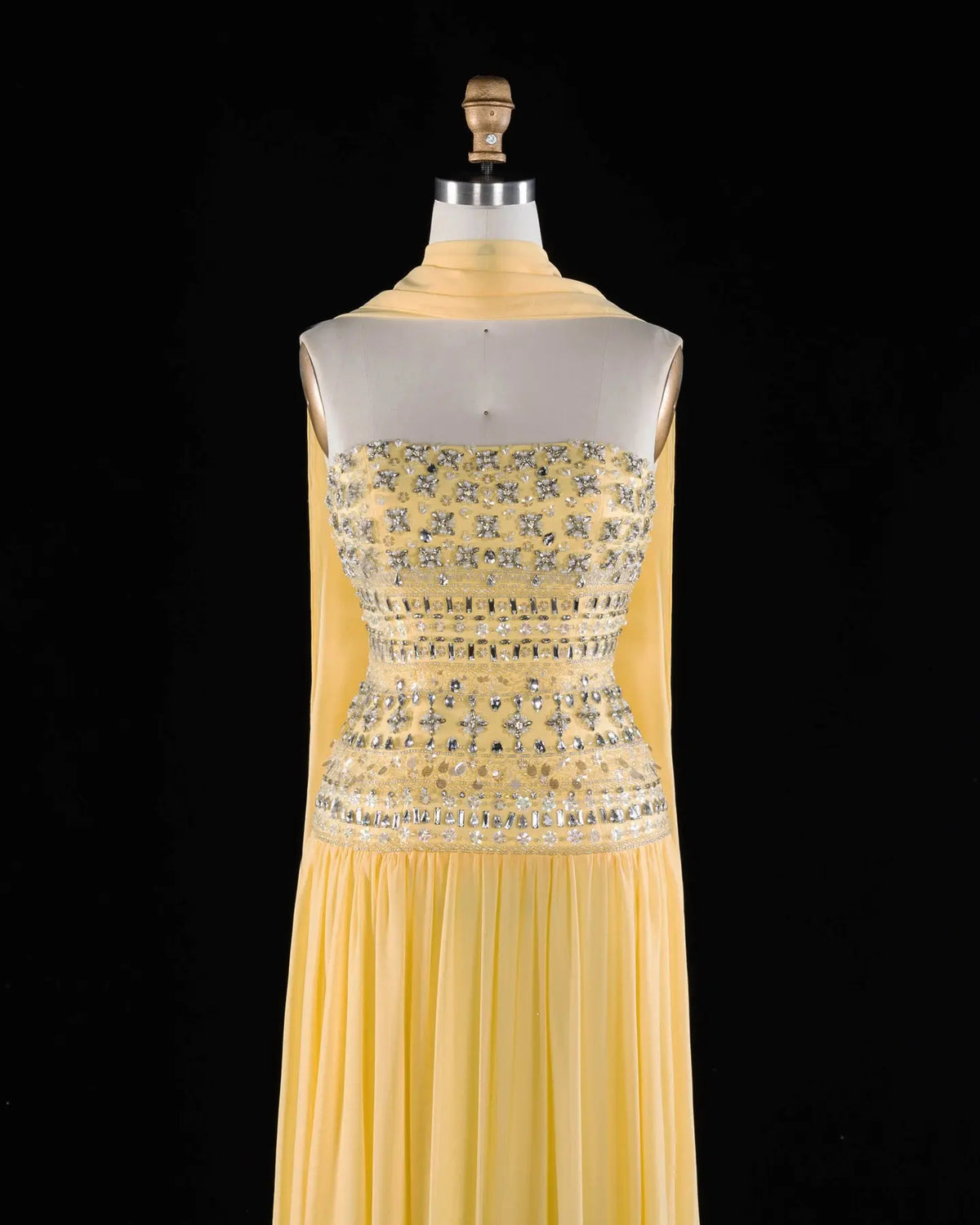 Beaded Chiffon A-Line Strapless Mermaid Evening Dress SS539 Sheer Fairy