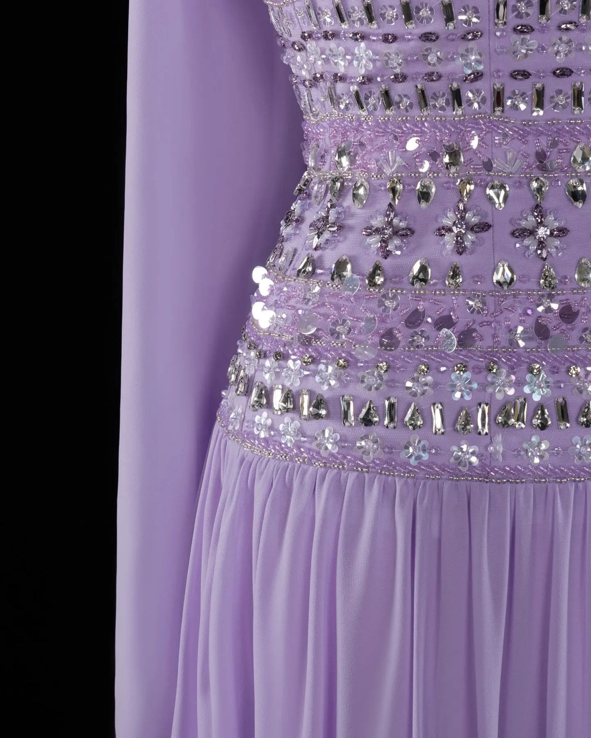Beaded Chiffon A-Line Strapless Mermaid Evening Dress SS539 Sheer Fairy