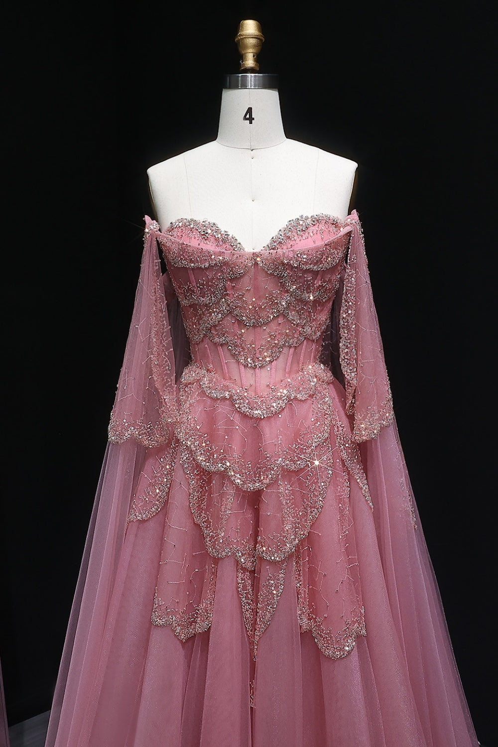 Purple Satin A-Line Sleeveless Prom Dress with Sweep Train SS215 Sheer Fairy