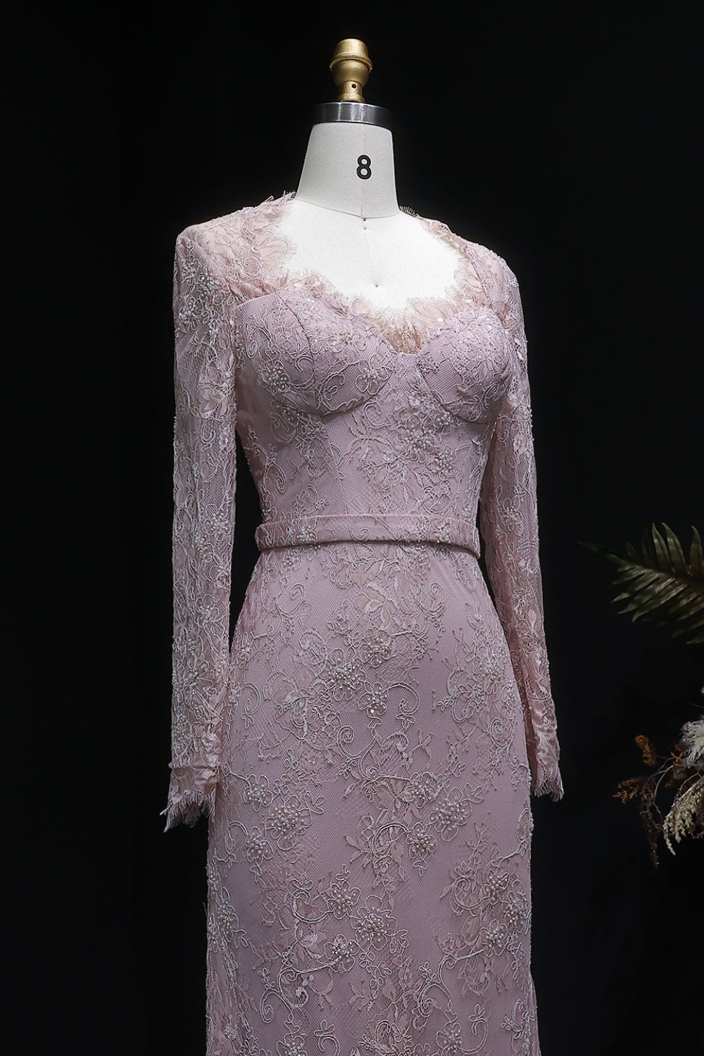 Blush Chiffon Strapless Ruched A-Line Pink Evening Dress SF405 Sheer Fairy