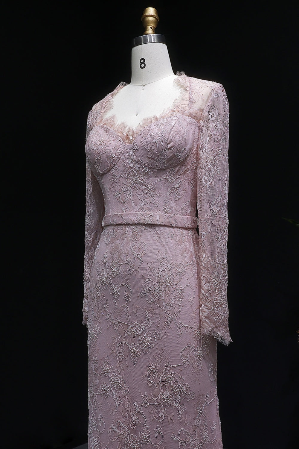 Blush Chiffon Strapless Ruched A-Line Pink Evening Dress SF405 Sheer Fairy