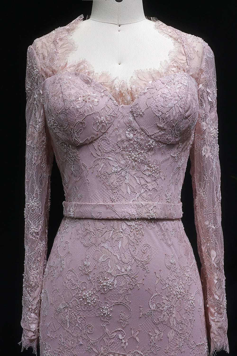 Blush Chiffon Strapless Ruched A-Line Pink Evening Dress SF405 Sheer Fairy