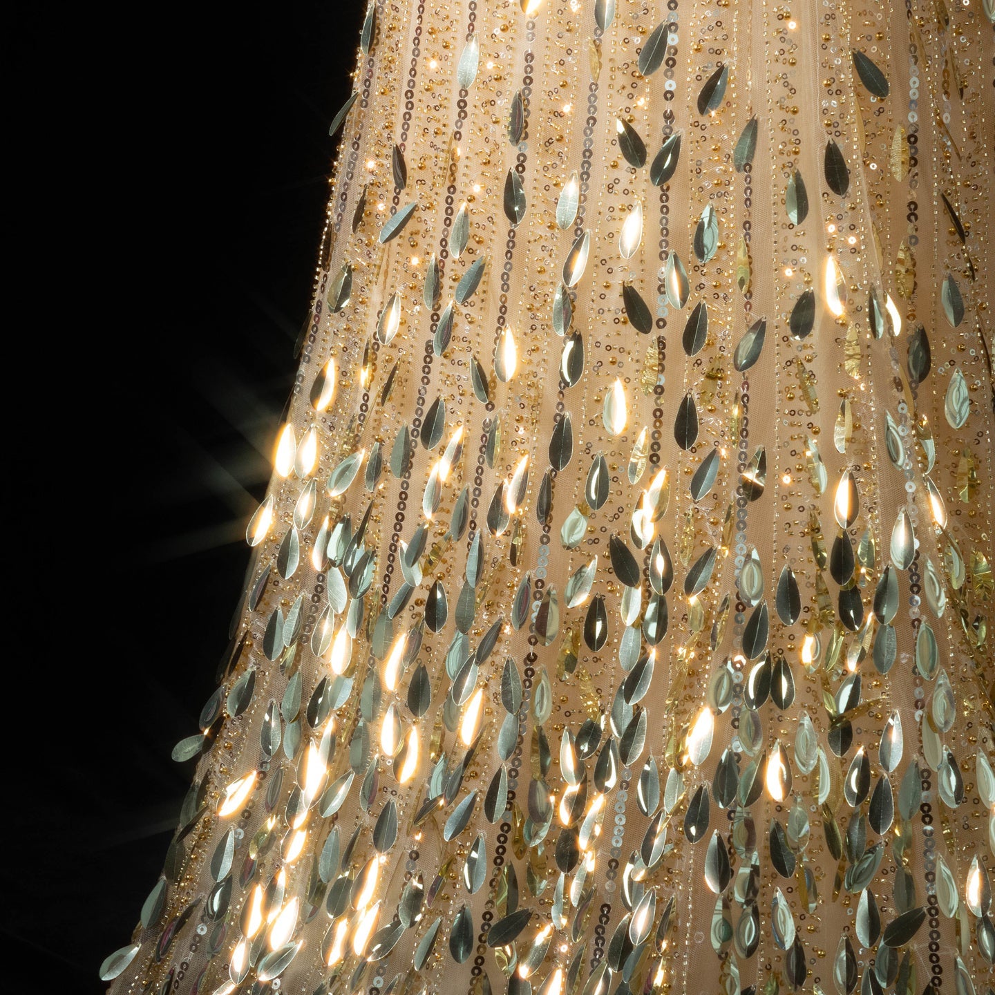 All-Sequined Deep V-Neck Mermaid Prom Dress with Split Side SH351 Sheer Fairy