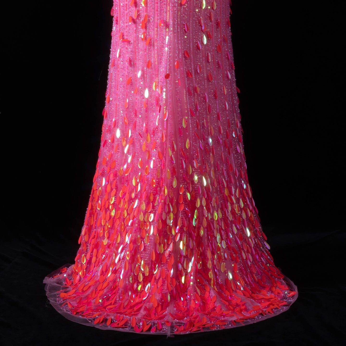 All-Sequined Deep V-Neck Mermaid Prom Dress with Split Side SH351 Sheer Fairy