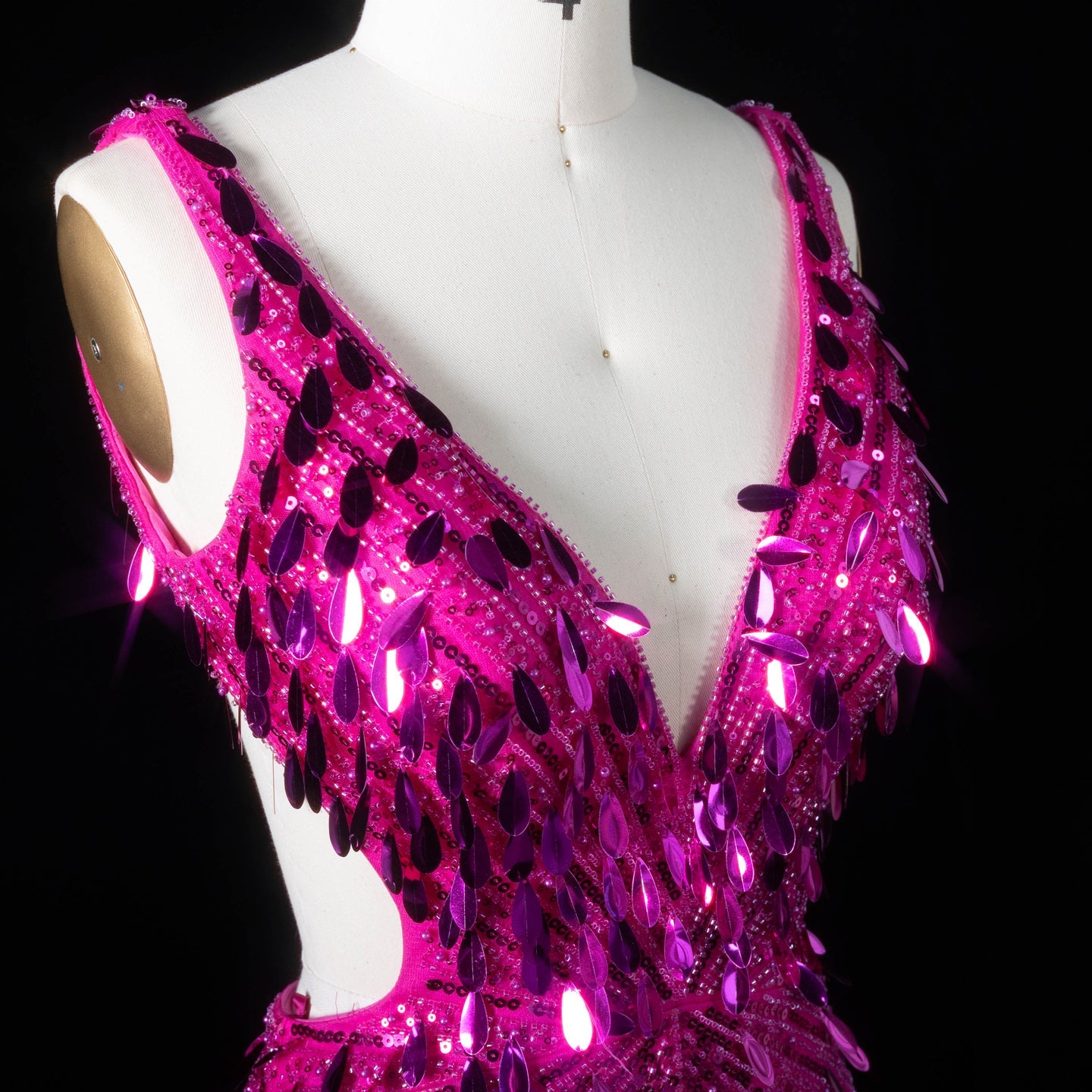 All-Sequined Deep V-Neck Mermaid Prom Dress with Split Side SH351 Sheer Fairy