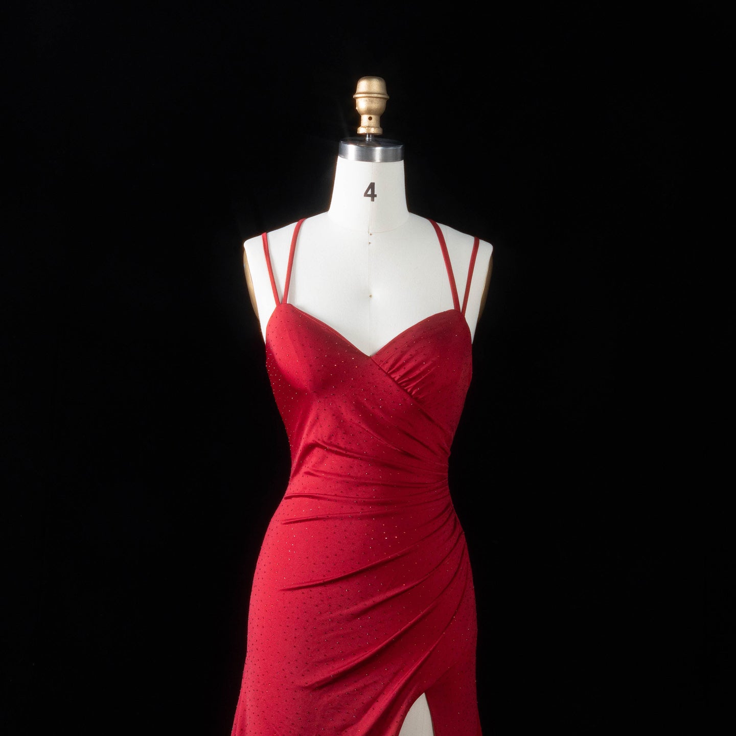 Glamorous Red Fitted Prom Dress with Ruched Bodice SH193 Sheer Fairy