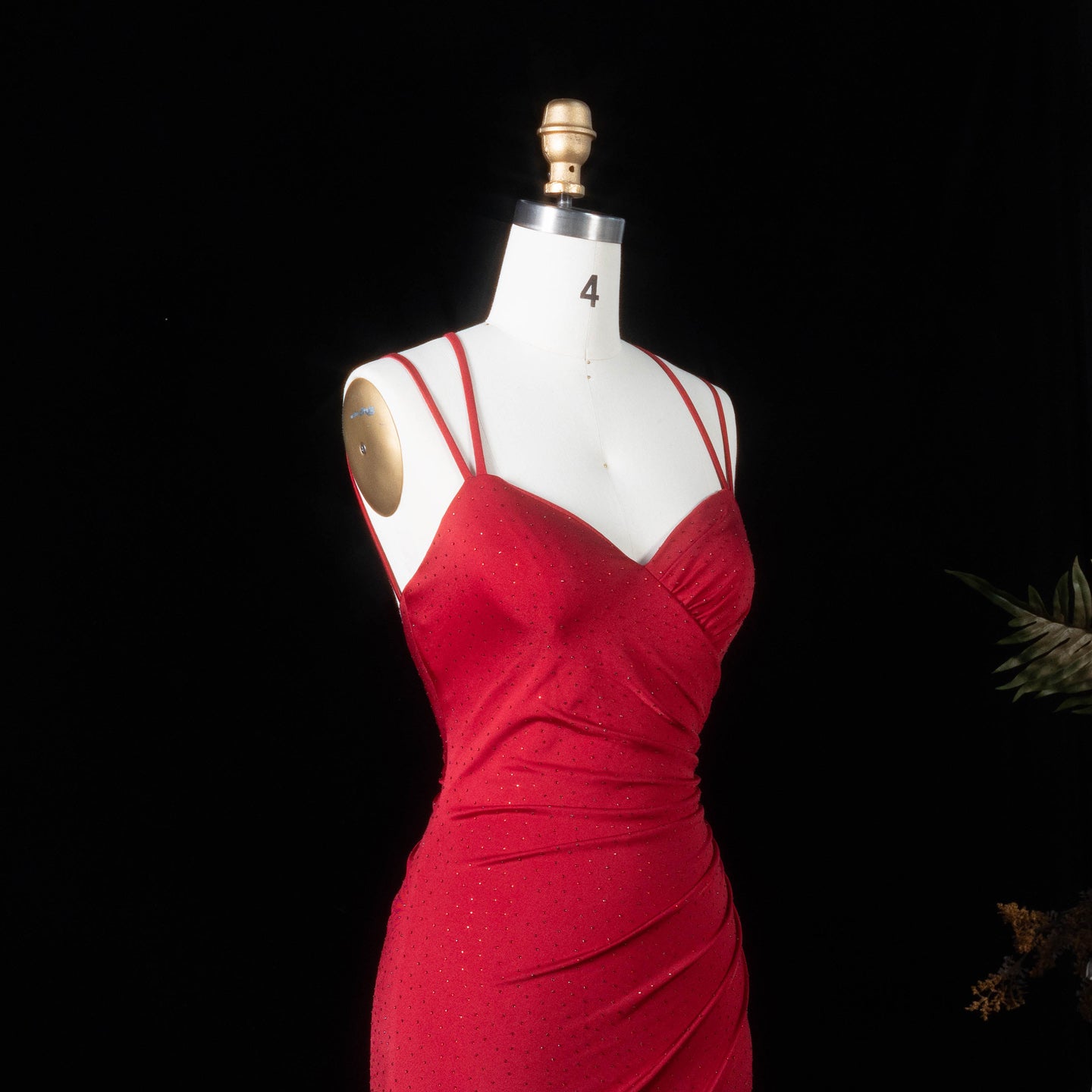 Glamorous Red Fitted Prom Dress with Ruched Bodice SH193 Sheer Fairy