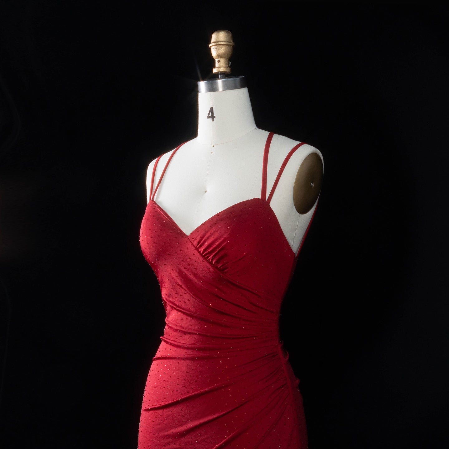 Glamorous Red Fitted Prom Dress with Ruched Bodice SH193 Sheer Fairy