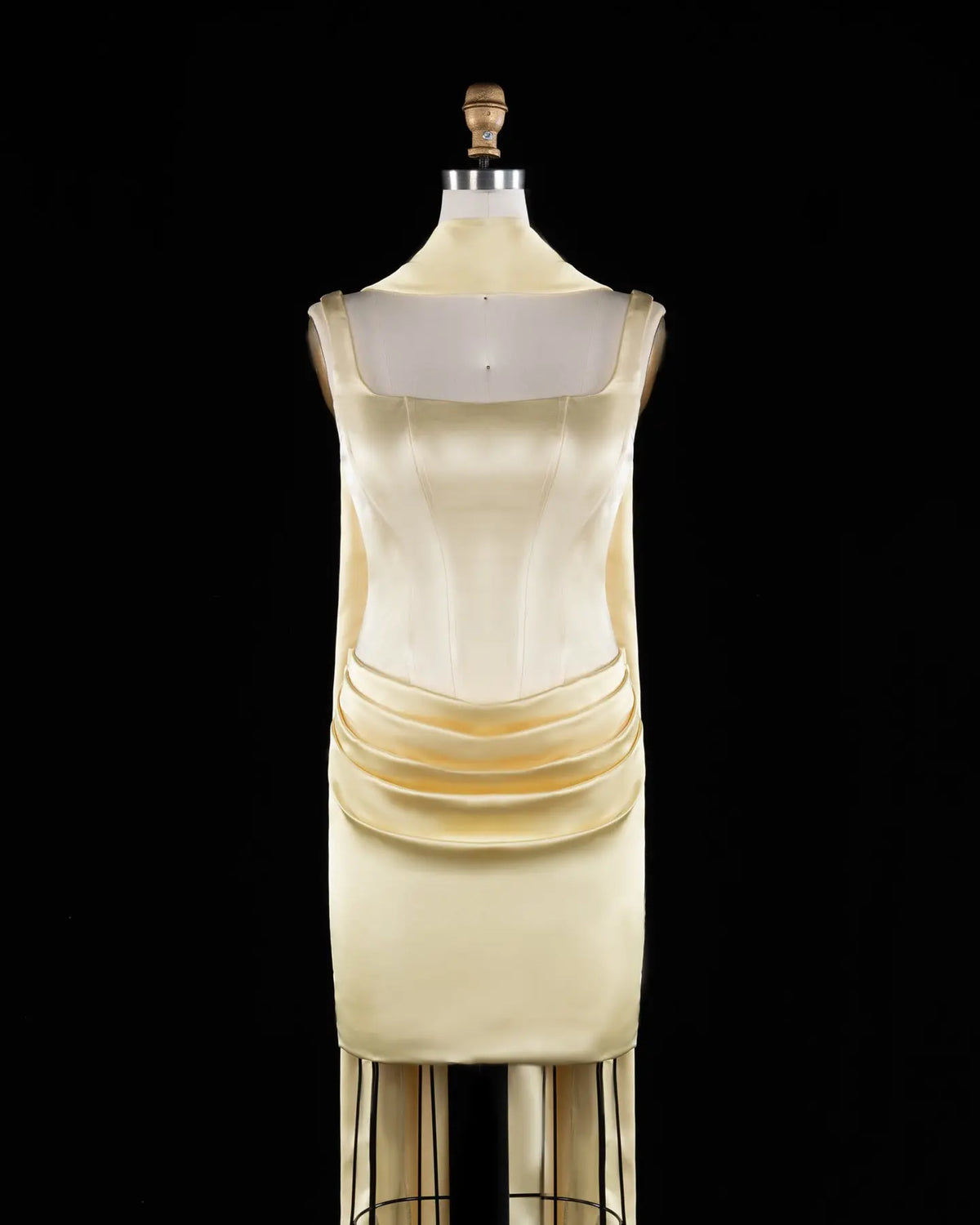 Corset Ruched Mini Dress Scoop Neck Draped Bodycon Cocktail Party Dress RM255 Sheer Fairy