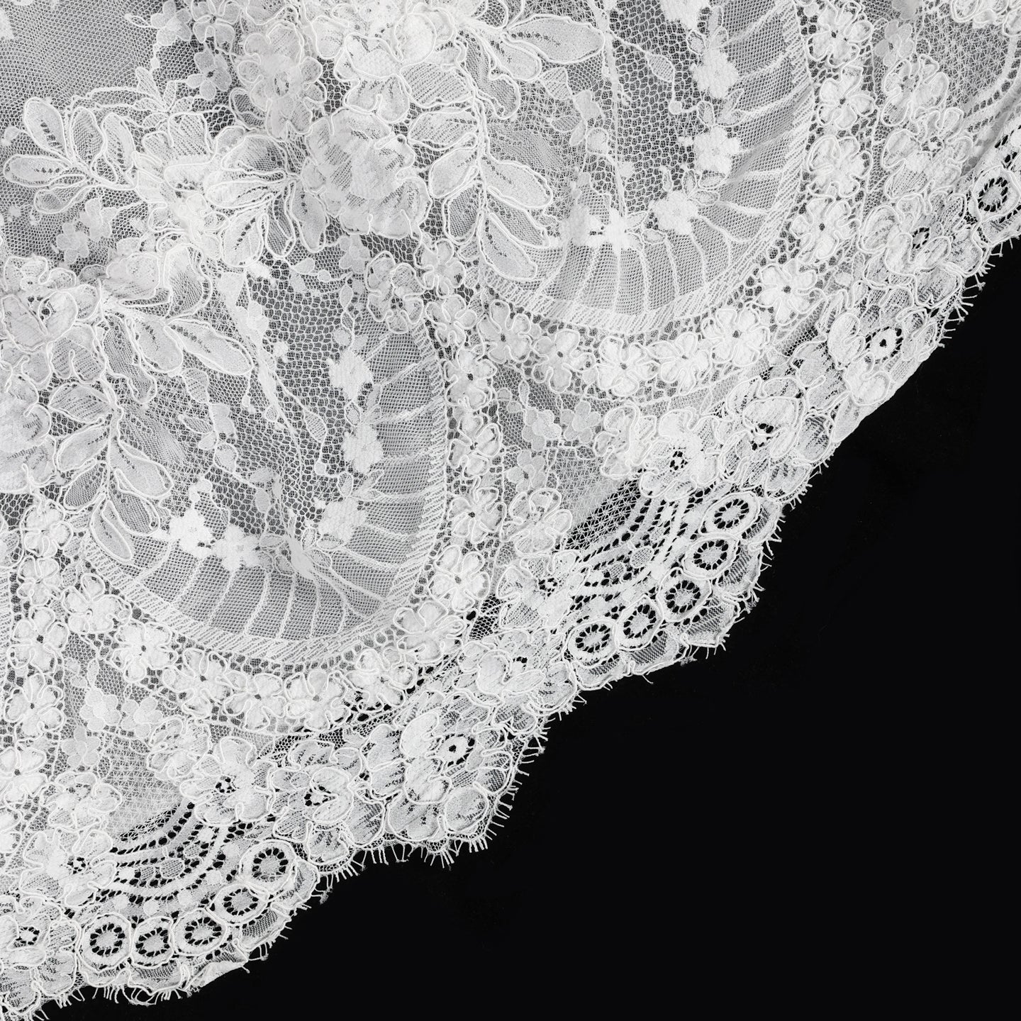White Lace A Line Wedding Dress Square Neckline with Beaded Corset and Chapel Train SW612 Sheer Fairy