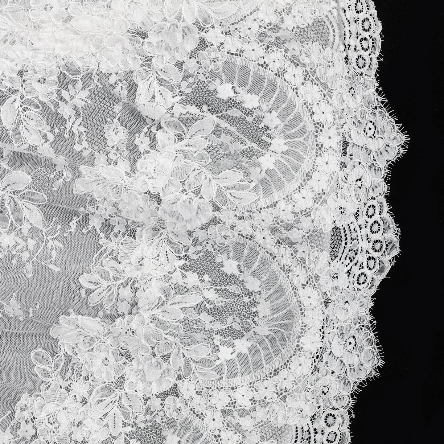 White Lace A Line Wedding Dress Square Neckline with Beaded Corset and Chapel Train SW612 Sheer Fairy