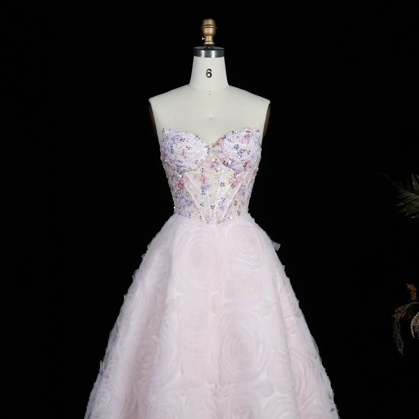 Luxury Long 3D Floral Sweetheart Prom Dress SH109 Sheer Fairy