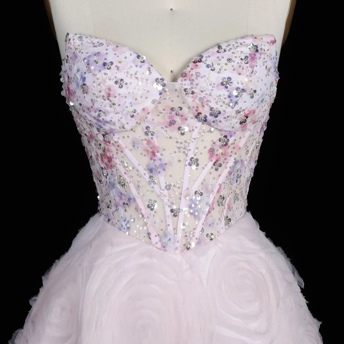 Luxury Long 3D Floral Sweetheart Prom Dress SH109 Sheer Fairy