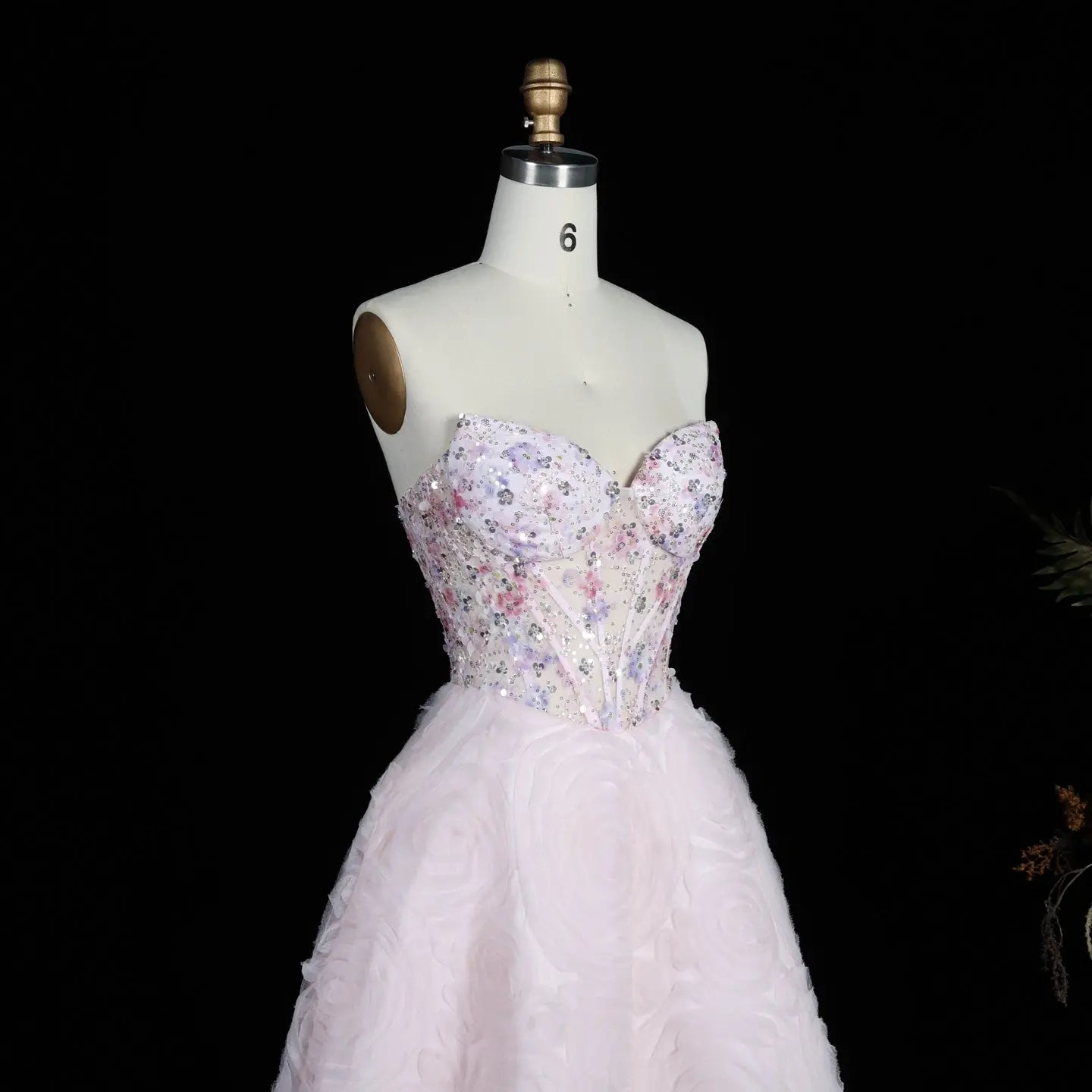 Luxury Long 3D Floral Sweetheart Prom Dress SH109 Sheer Fairy