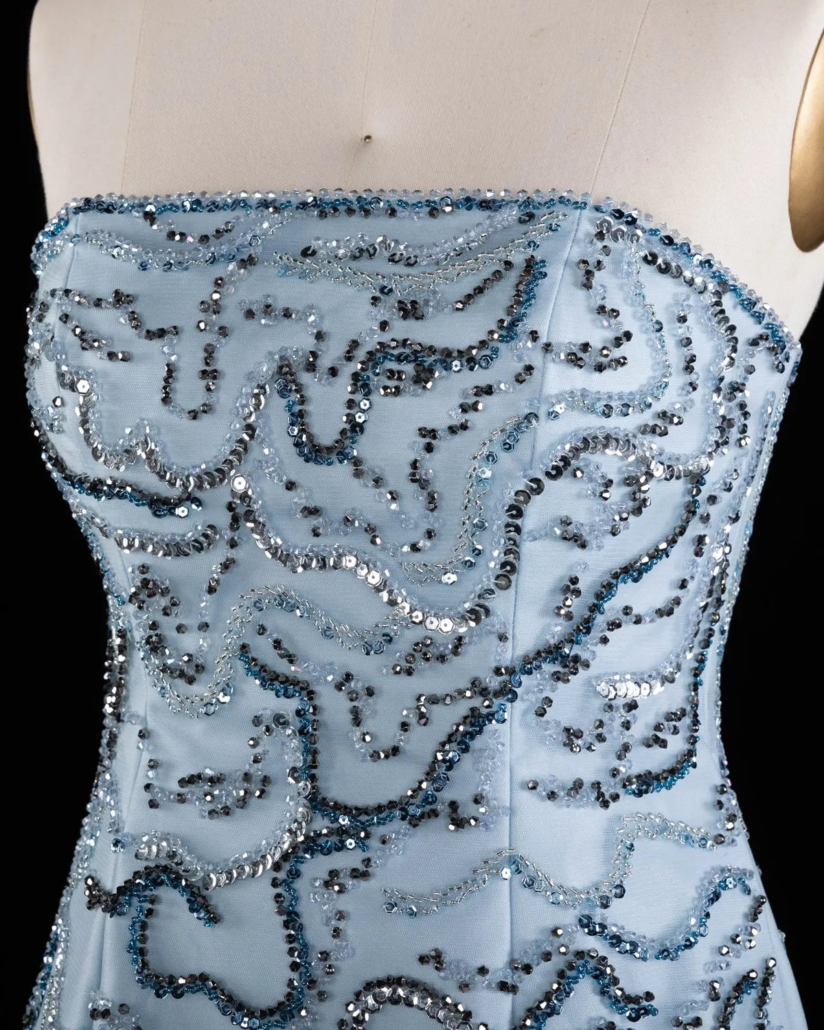 Luxury Two-Piece Peplum Beaded Fringe Evening Dress SS218 Sheer Fairy