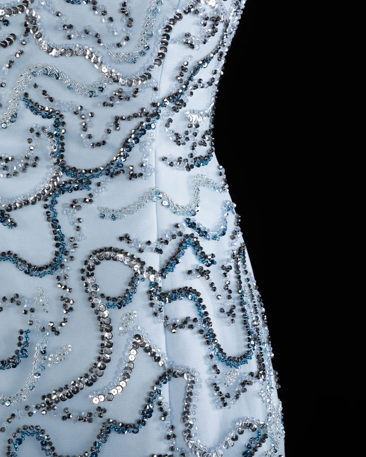 Luxury Two-Piece Peplum Beaded Fringe Evening Dress SS218 Sheer Fairy