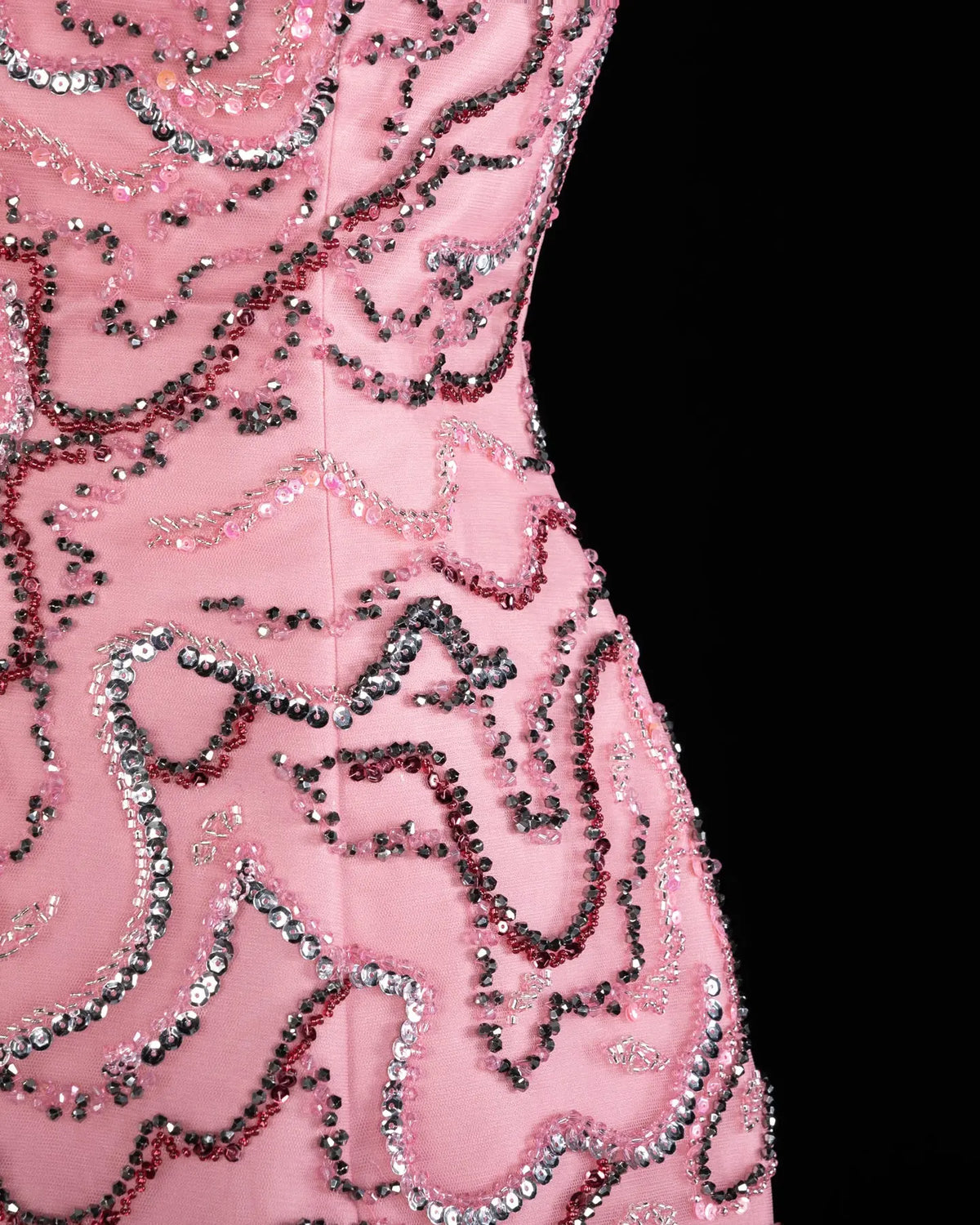 Luxury Two-Piece Peplum Beaded Fringe Evening Dress SS218 Sheer Fairy