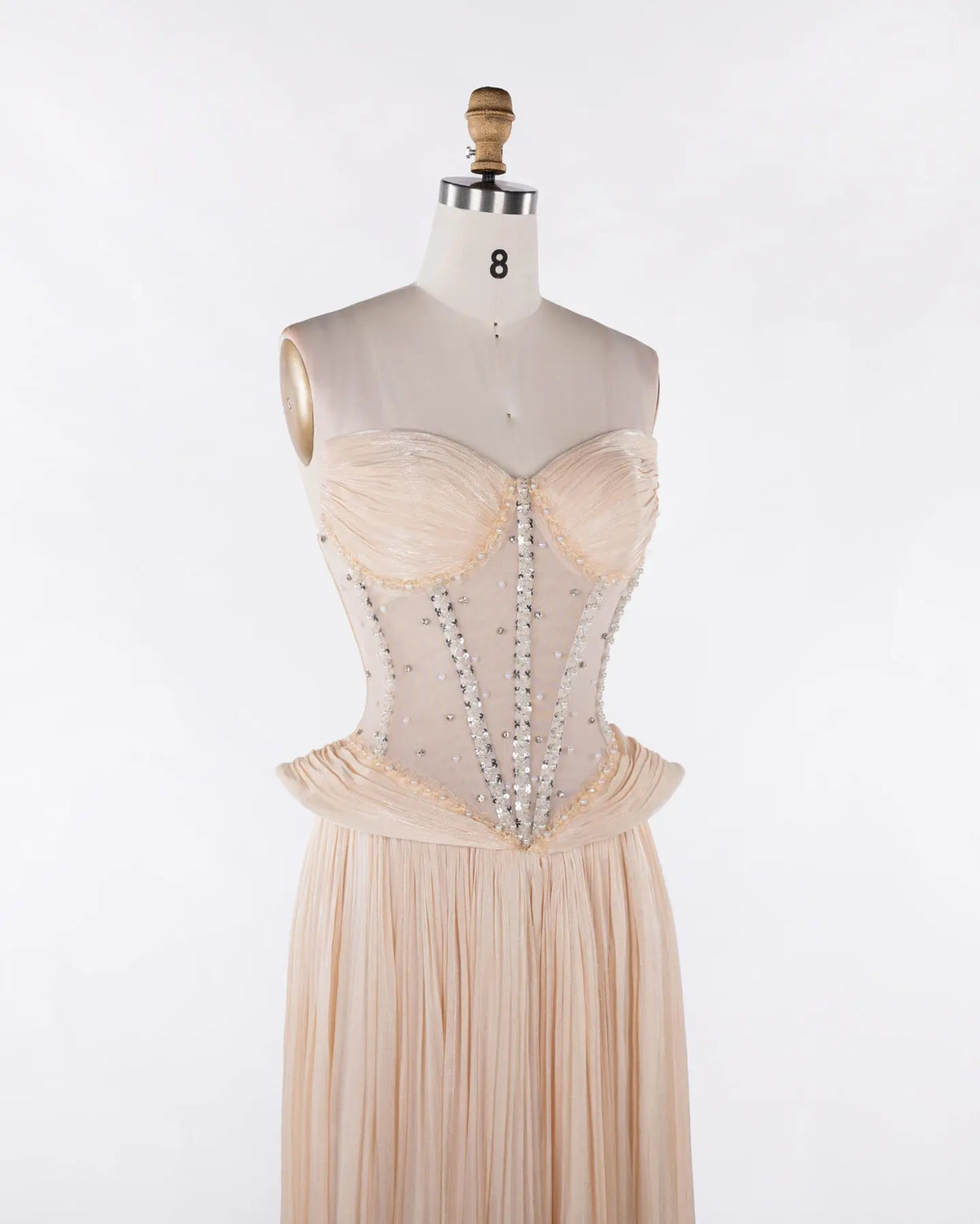 Champagne Tulle Corset Sweetheart Evening Dress Sheer Fairy
