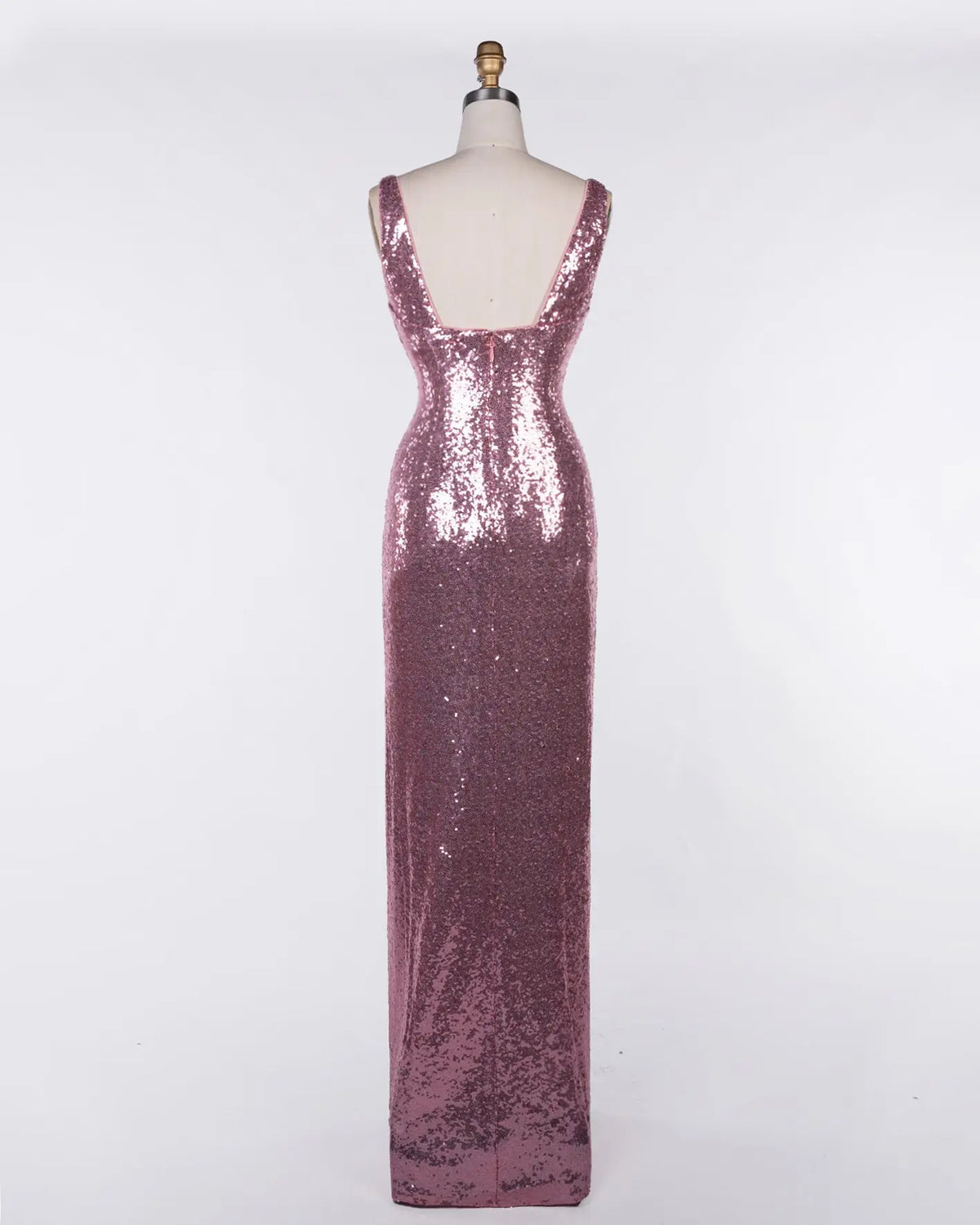Pink Sequin Crystal Embellished Evening Dress Sheer Fairy