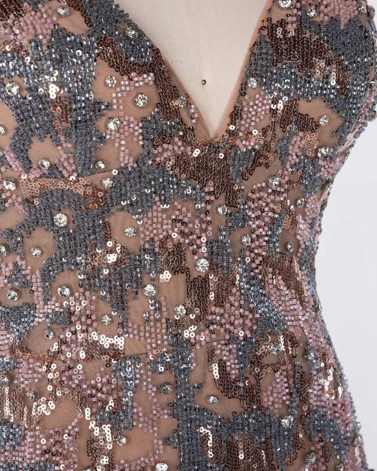 Multicolored Sequin Spaghetti Strap Evening Dress Sheer Fairy