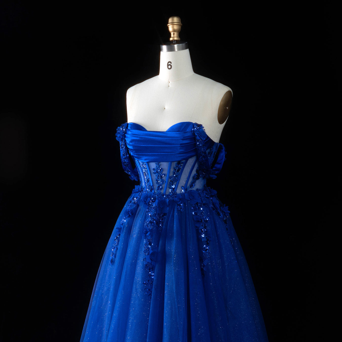 Luxury Fuchsia Metallic Leaf Pattern Strapless A-Line Prom Dress SH180 (Copy) Sheer Fairy