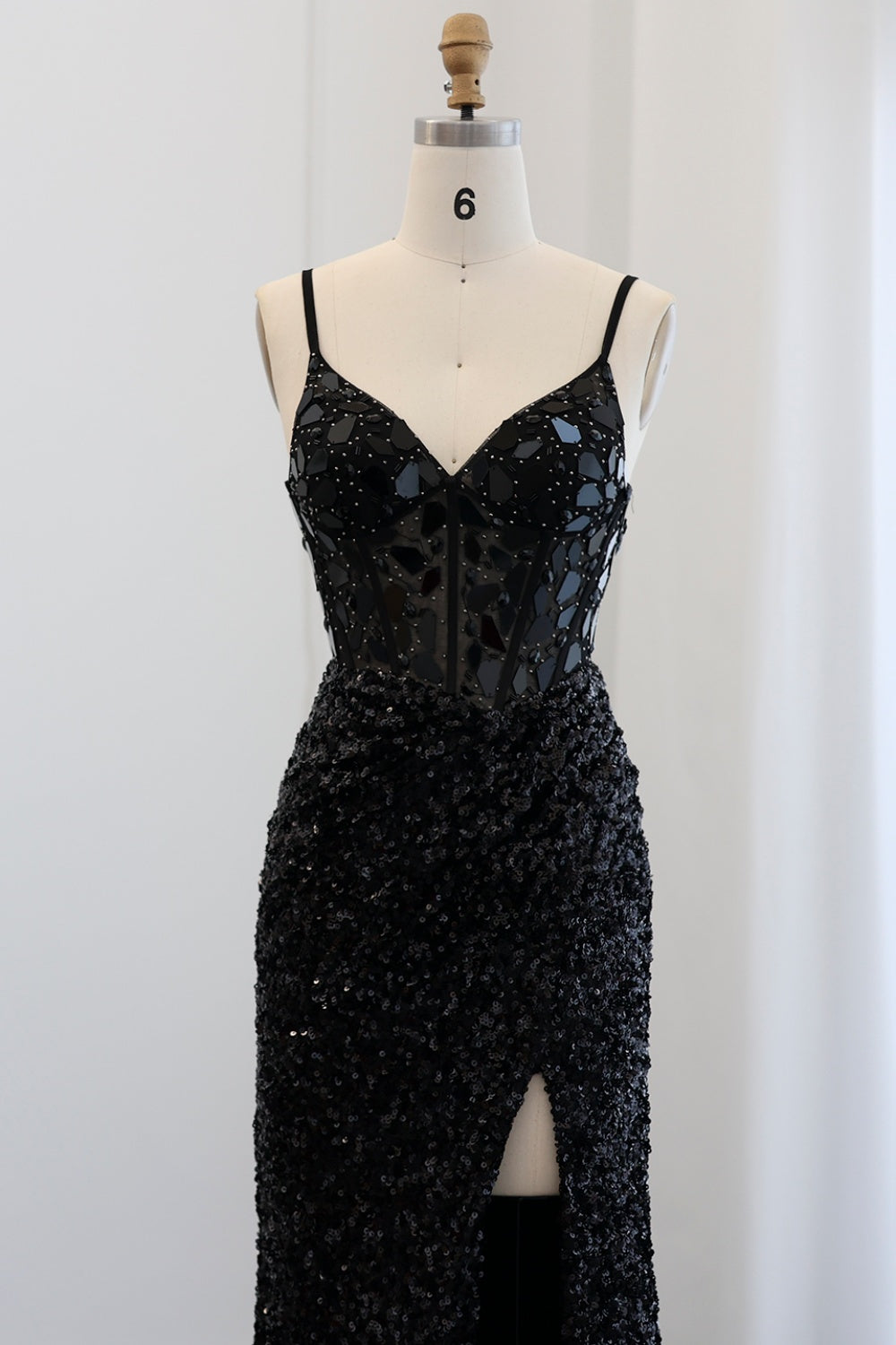 Crimson Red Sequin Sweetheart Mermaid Prom Dress SH307 Sheer Fairy