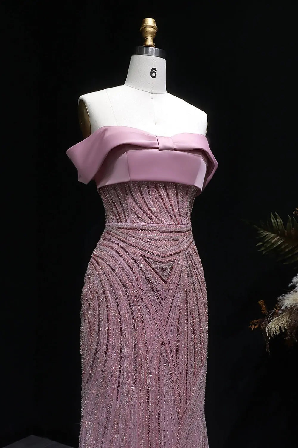 Blush Sequin Strapless Sheath Rose Pink Prom Dress SH136 Sheer Fairy