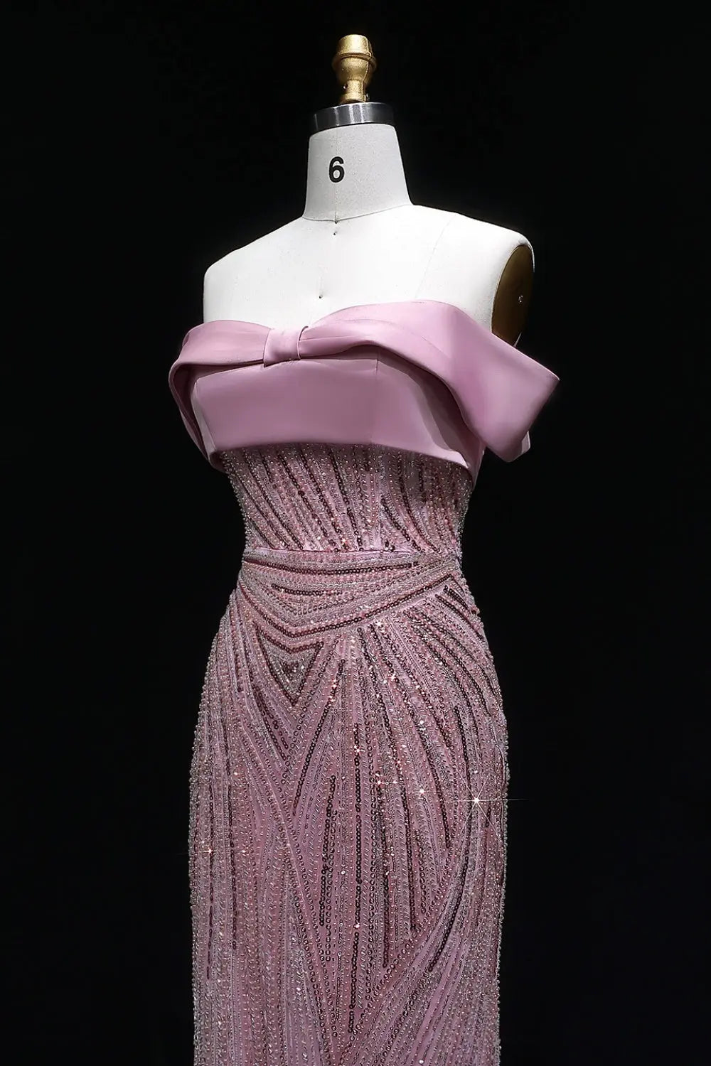 Blush Sequin Strapless Sheath Rose Pink Prom Dress SH136 Sheer Fairy